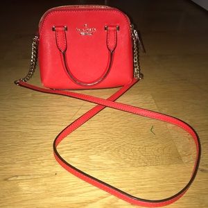 adorable red kate spade purse